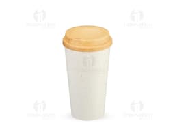 Copo Fibra de Arroz 550ml, um copo de fibra de arroz com capacidade de 550ml, ideal para bebidas quentes e frias. Feito de