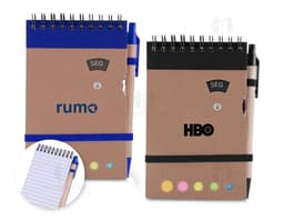Mini caderno com caneta