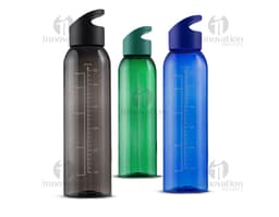Garrafa plástica transparente de 700ml com tampa, ideal para armazenar líquidos como água, sucos ou outras bebidas. A garrafa