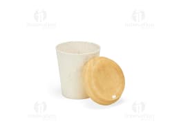 Copo de fibra de arroz com capacidade de 350ml.